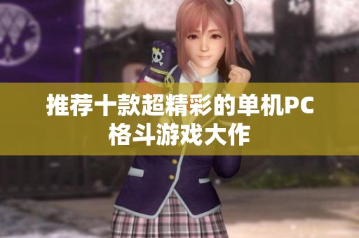 推荐十款超精彩的单机PC格斗游戏大作