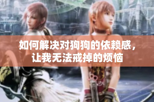 如何解决对狗狗的依赖感，让我无法戒掉的烦恼