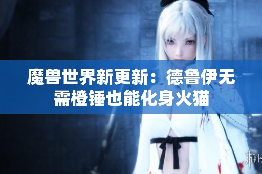 魔兽世界新更新：德鲁伊无需橙锤也能化身火猫