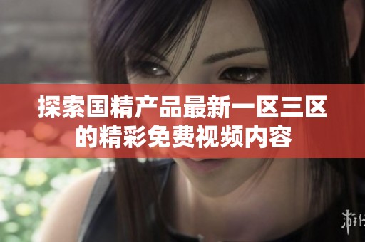 探索国精产品最新一区三区的精彩免费视频内容