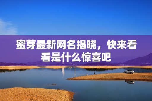 蜜芽最新网名揭晓，快来看看是什么惊喜吧