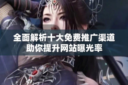 全面解析十大免费推广渠道助你提升网站曝光率